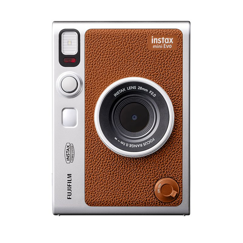 Fujifilm instax mini Evo, Sofortbildkamera, Braun, Silber - Image 3