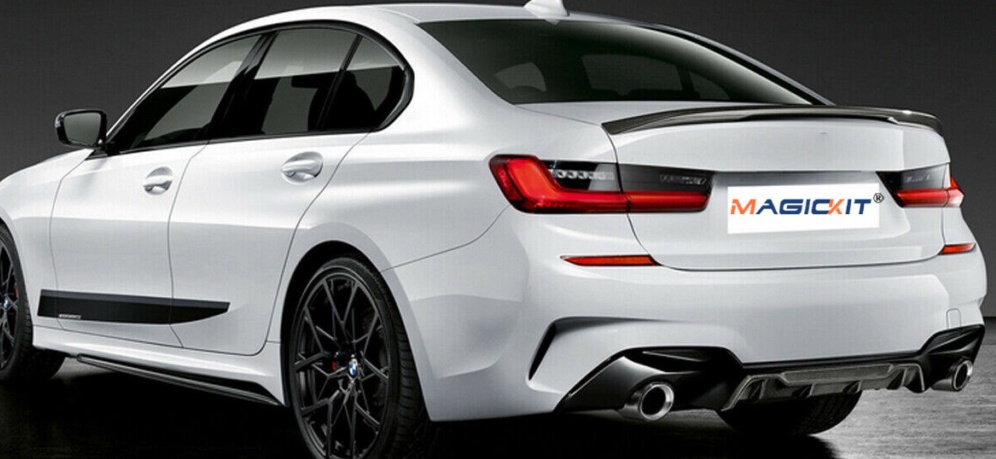 FOR BMW 3 SERIES G20 M PERFORMANCE SPORT CARBON LOOK BOOT TRUNK SPOILER WING LIP