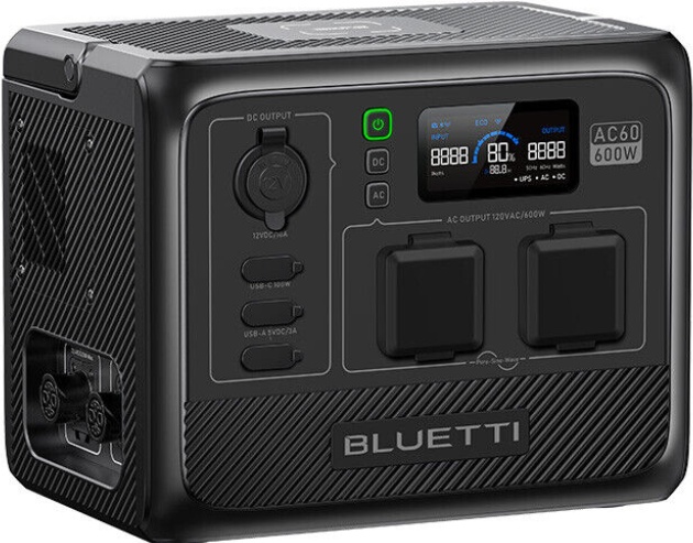 BLUETTI AC60P 504Wh 600W Portable Power Station LiFePO4 IP65 for Outdoor Camping