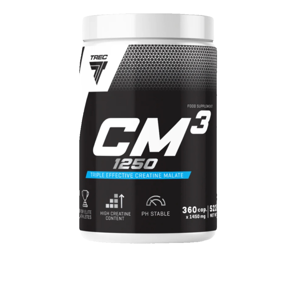 Trec Nutrition CM3 1250 - 360 caps | Creatine Malate | For BULK & STRENGTH