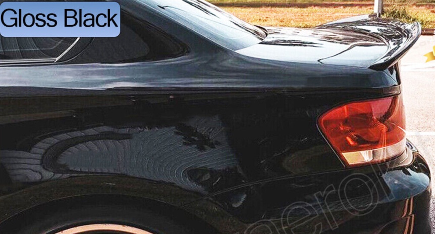 PSM STYLE GLOSSY BLACK REAR BOOT SPOILER LIP FOR BMW 1 SERIES E82 COUPE 2007-13