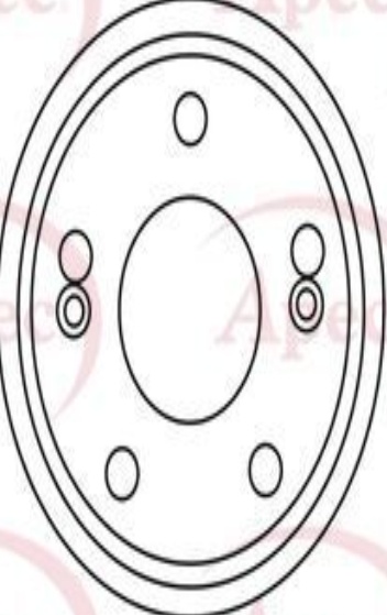 APEC DSK2653 Brake Disc Front Vented 300mm Outer Diameter Fits Renault Scenic