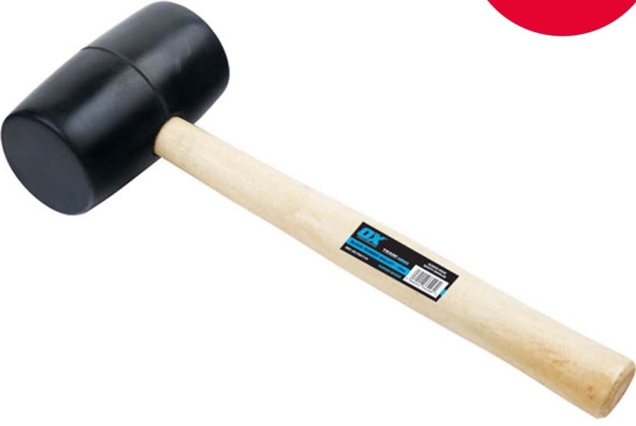 (24Oz) Ox Trade Black Rubber Mallet (Various Sizes) - Image 2