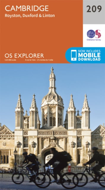 Cambridge Royston Duxford & Linton 209 Explorer Map Ordnance Survey with Digita
