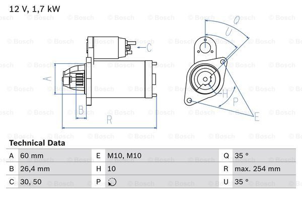 BOSCH REMAN STARTER - 0986021330