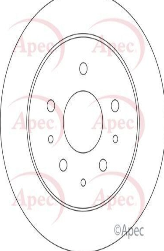 APEC DSK3309 Brake Disc Rear Solid Braking 281mm Outer Diameter Fits Mazda CX-3