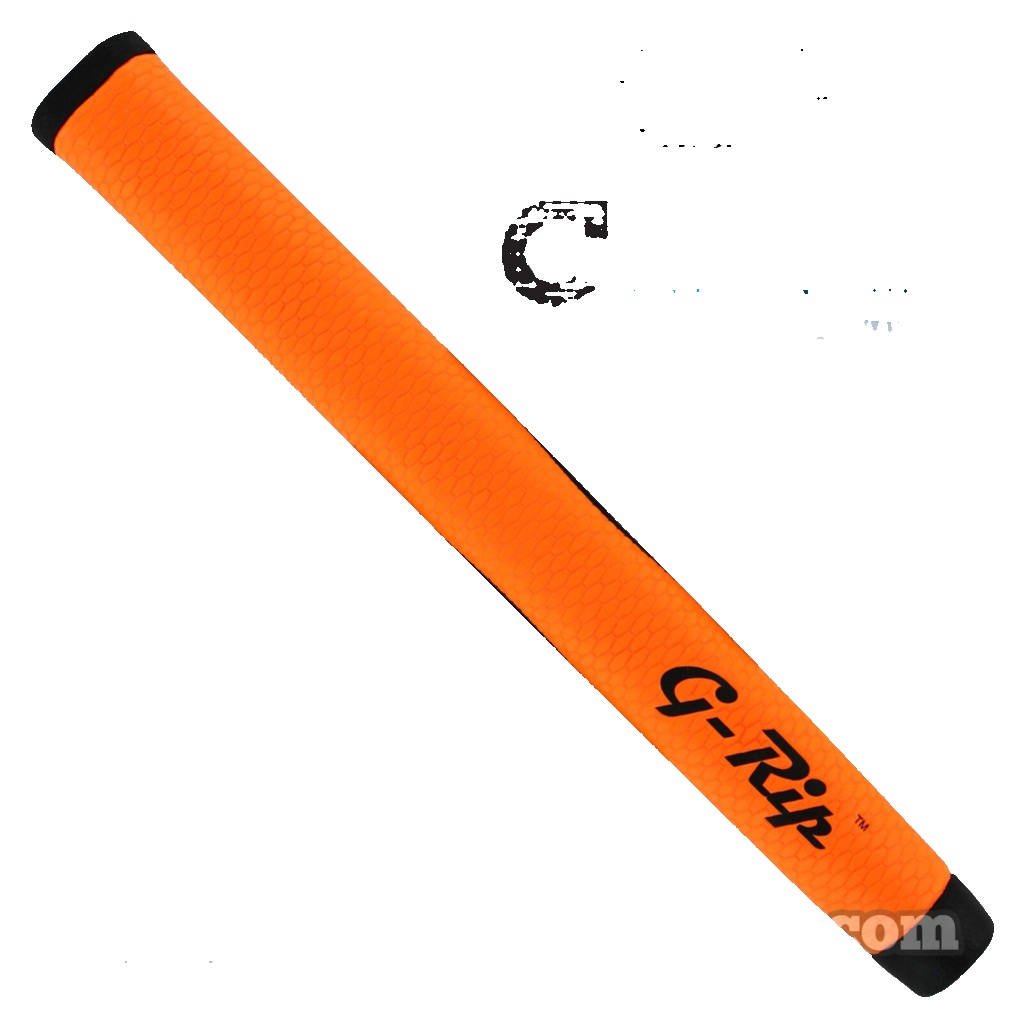 G-Rip ST-1 Straight Taper Midsize Putter Grip - Orange / Black + Free Tape