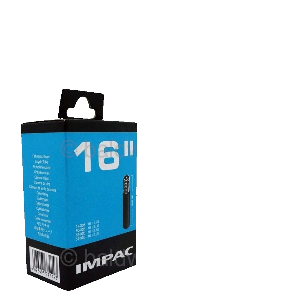 PAIR Impac Inner Tubes 16"" 47/57-305 Schrader Valve Kids Bike Bicycle