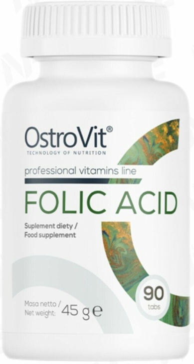 OSTROVIT FOLIC ACID pregnancy planning maternity support kwas foliowy 90 tabs
