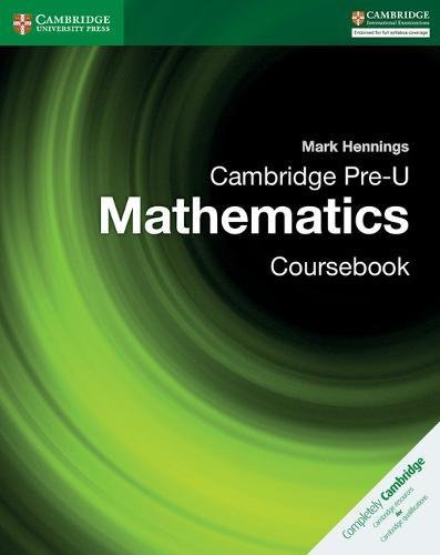 Cambridge Pre-U Mathematics Coursebook, Hennings, Mark, Very Good condition, Boo