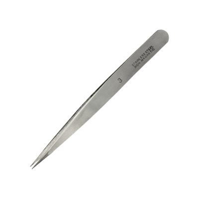 Modelcraft Fine Stainless Steel Tweezers, Silver, PTW2185/3 - Image 2
