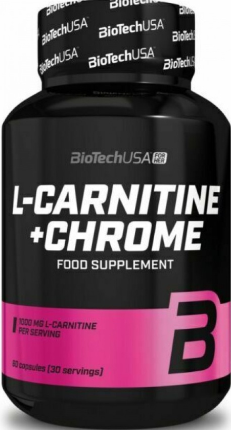 BiotechUSA L-Carnitine + Chrome Diet Weight Loss Support Pills  - 60 caps - Image 3