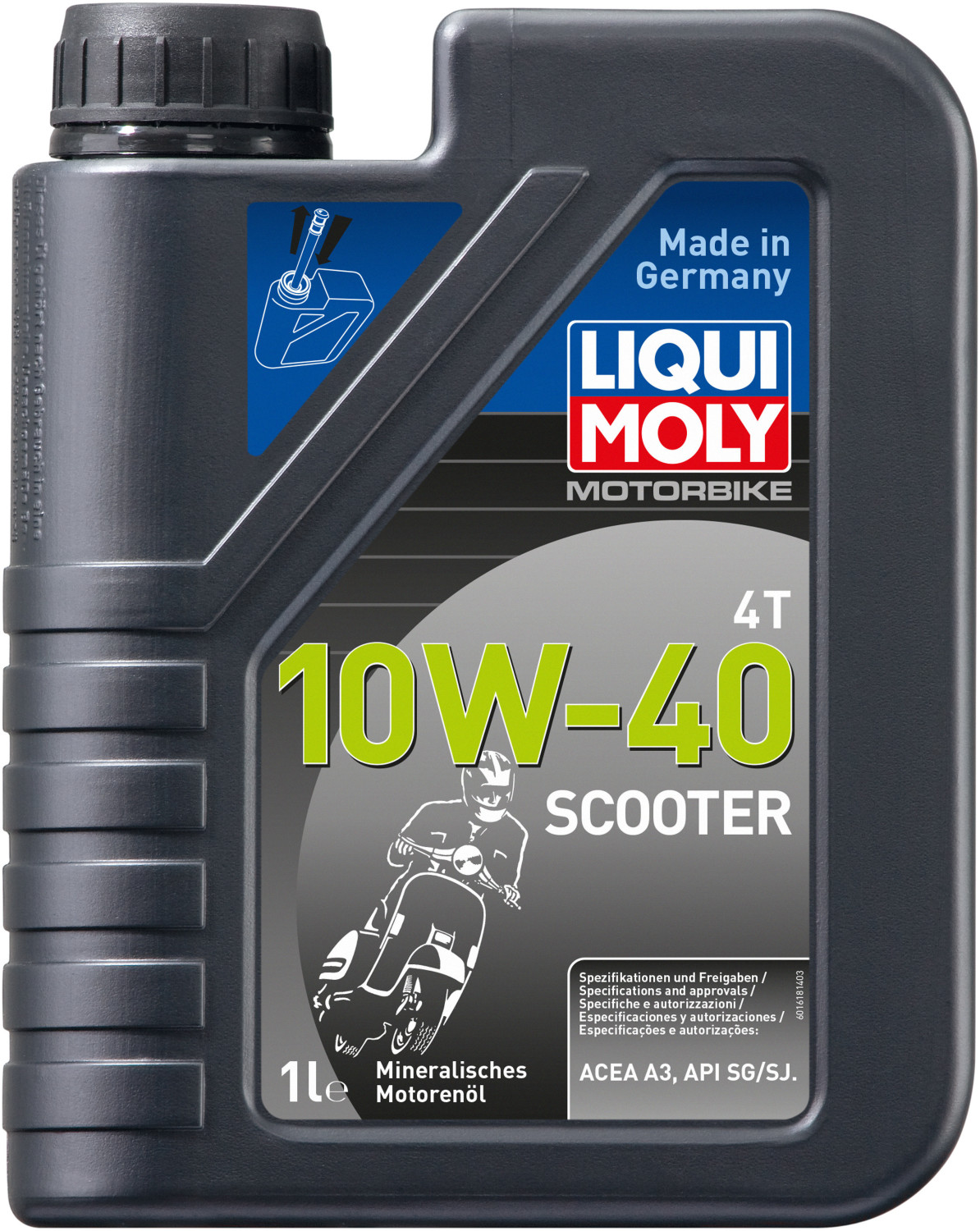 Free Shipping Liqui Moly Mineral 4T 10W-40 Scooter Engine Oil - 1L Bottle