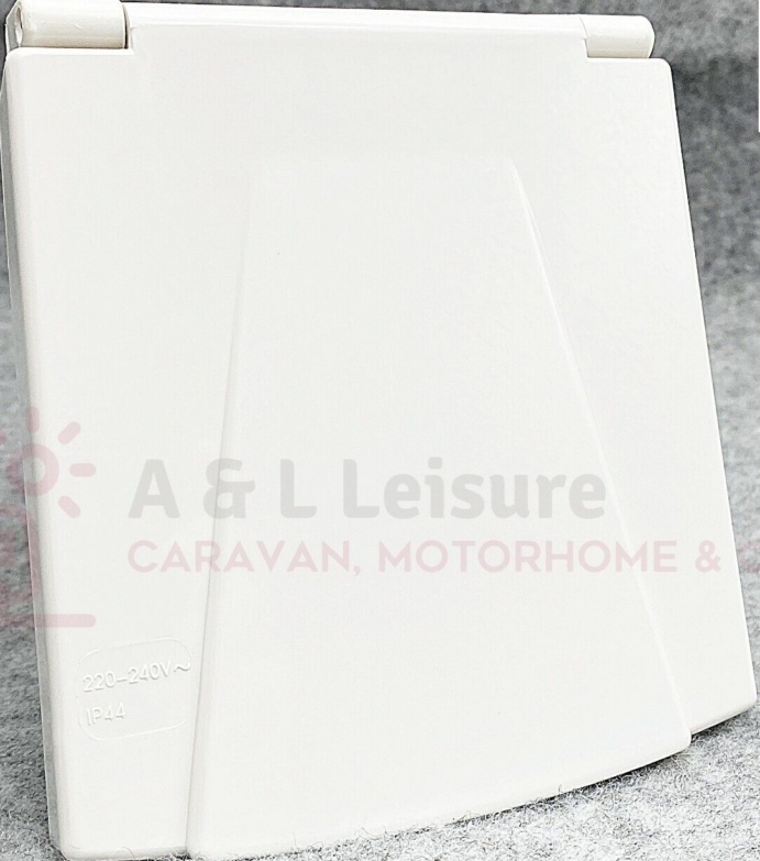 Mains Hook Up Inlet Socket Caravan, Motorhome, Camper Flush Fitting WHITE  PO141