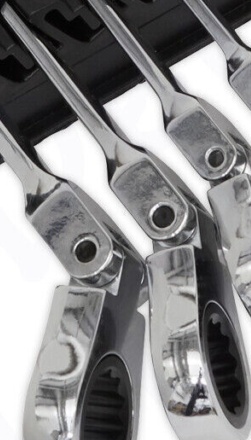 Sealey S01143 Siegen Flexi-Head Combination Ratchet Spanner Set 7pc