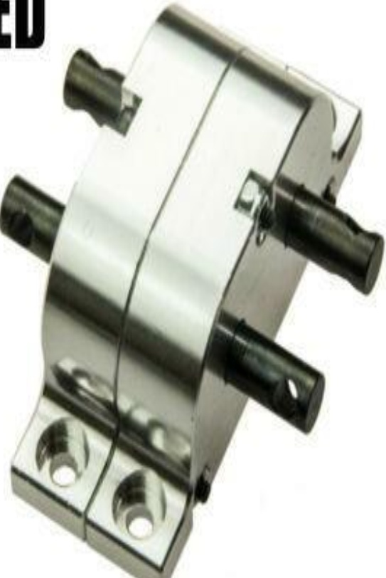 Silver transfer case for 1:10 rc crawler 1:14 car truck scx10 d90 rc4wd