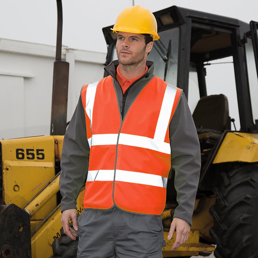 Result (Xxl/3Xl, Fluorescent ) Mens Core High-Visibility Safety Motorway Vest Orange