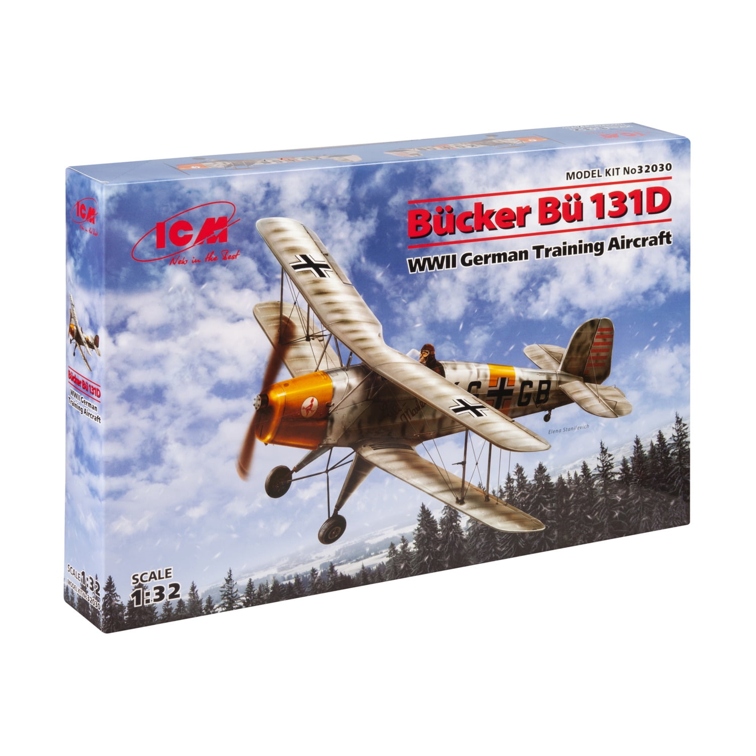ICM 32030 Bucker Bu-131D WWII German Training Aircraft 1:32 Aircraft Model Kit