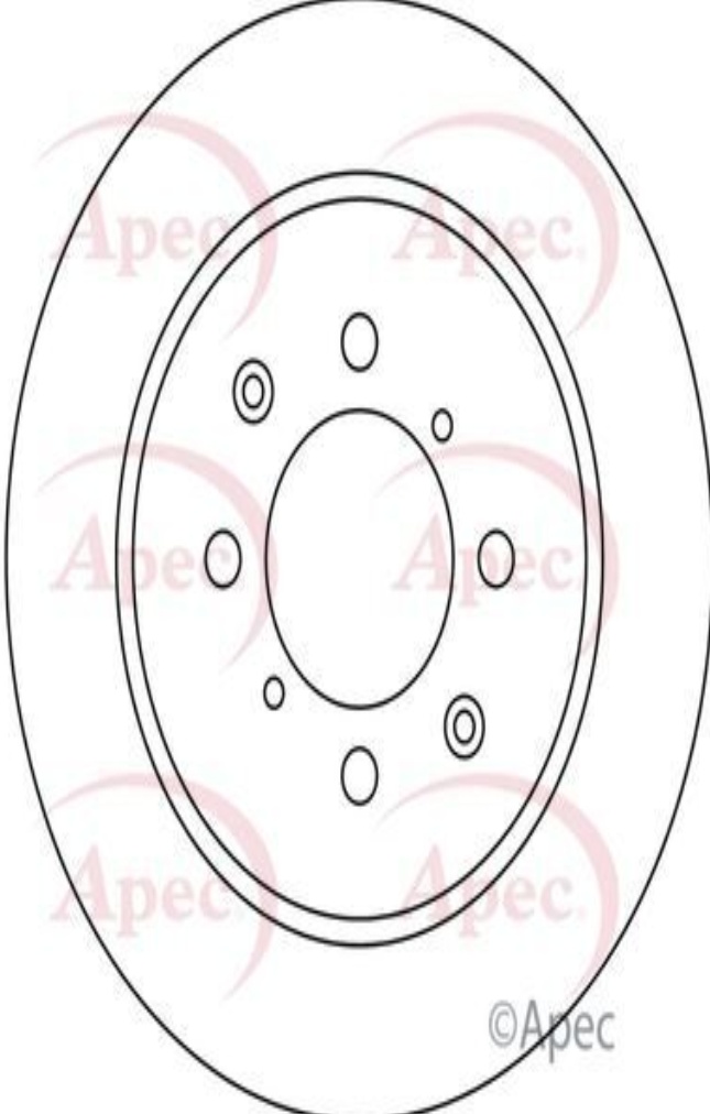 APEC DSK2355 Brake Disc Rear Solid 260mm Outer Ø Fits Honda Civic MG MG ZR MG ZS