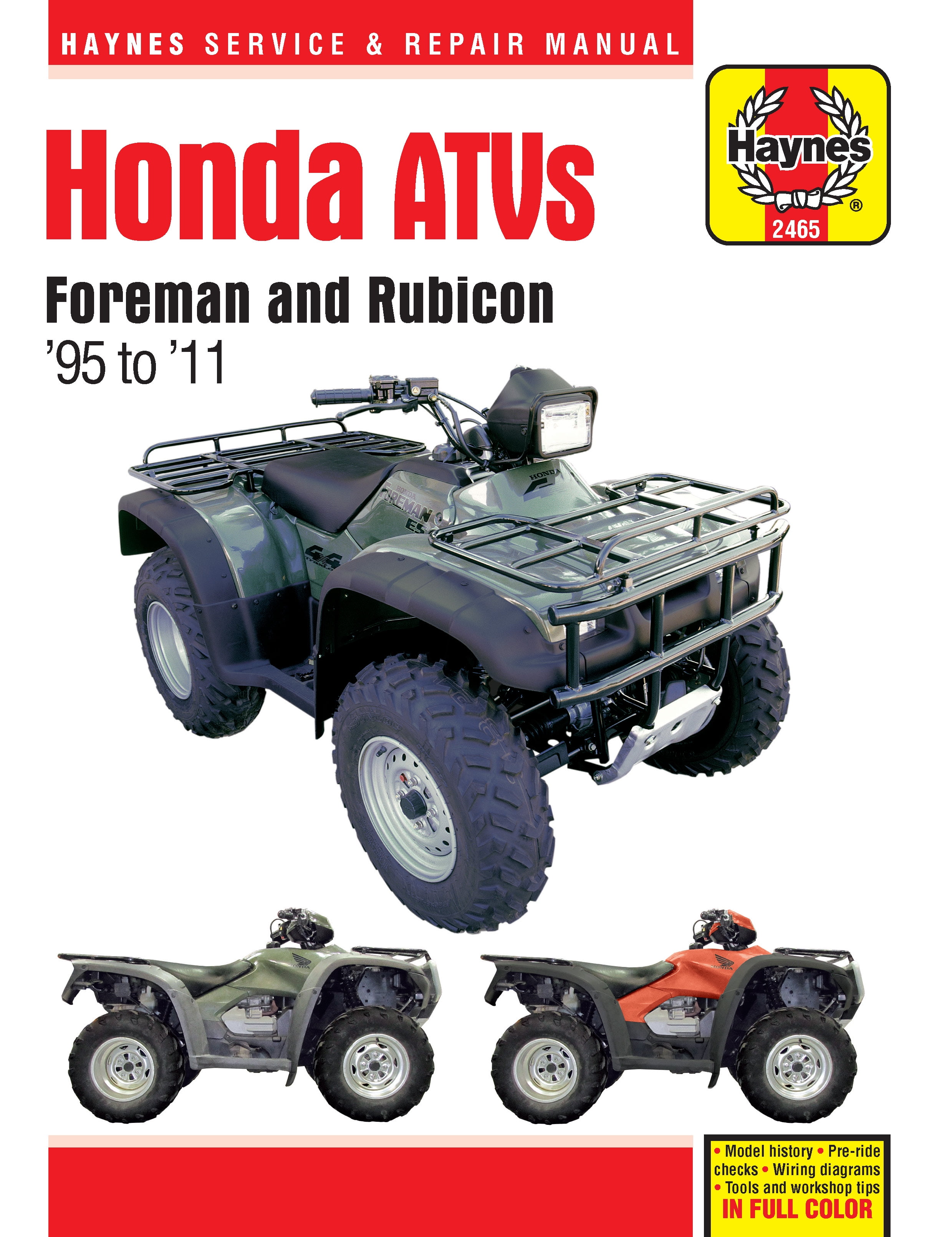 Haynes Manual 2465 for Honda TRX400/TRX450/TRX500 Foreman & Rubicon ATV/Quads - Image 3