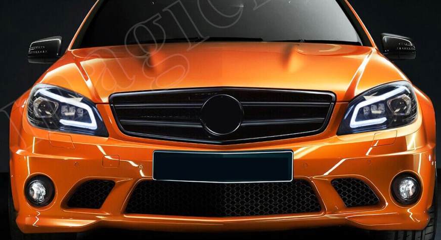 LED Headlight For Mercedes Benz W204 S204 07-2011 DRL Headlamp Assembly GT Style