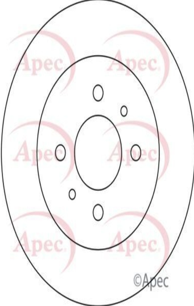 Braking Brake Disc APEC DSK2237 Front Vented Fits Suzuki Ignis Outer Ø 257mm
