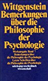 Bemerkungen ber die Philosophie der Psychologie Letzte Schriften ber die Philoso