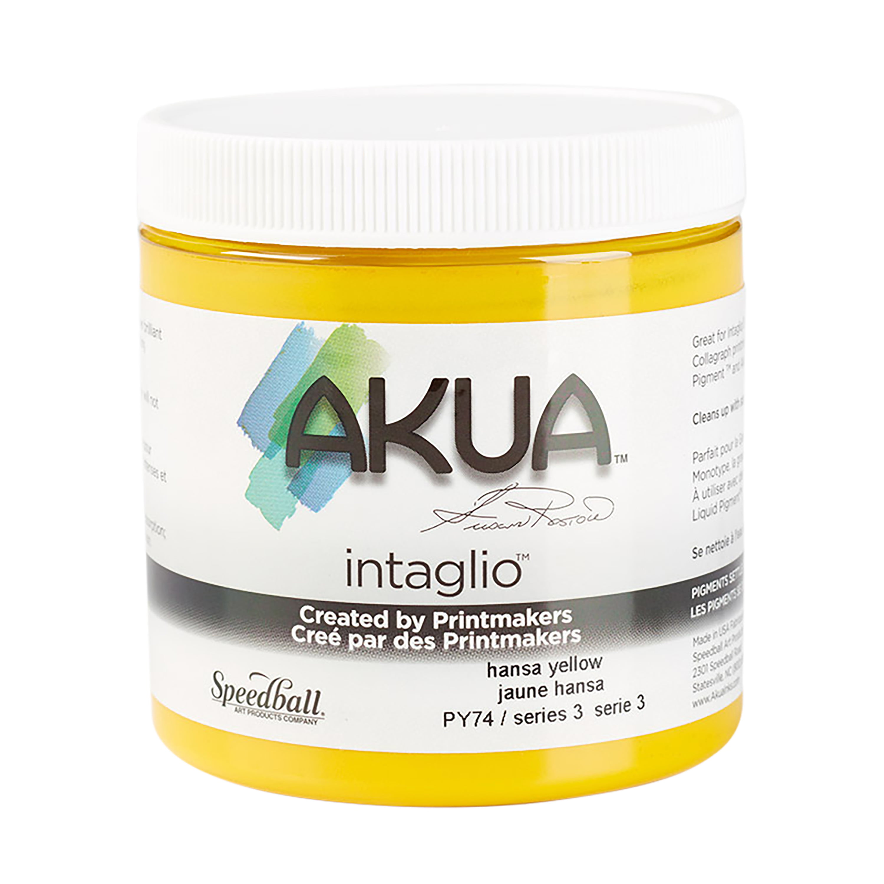 Akua Intaglio Ink Soy Based 237ml 8oz Hansa Yellow Printmaking Ink