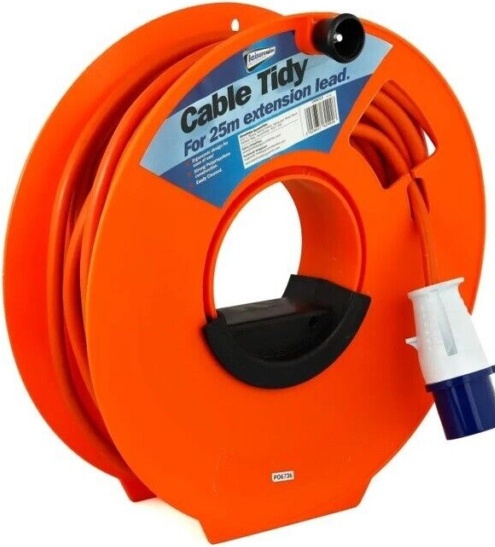 Cable Tidy Reel 25M for 25m Hook Up Lead Camper Caravan Motorhome Boat LWACC3