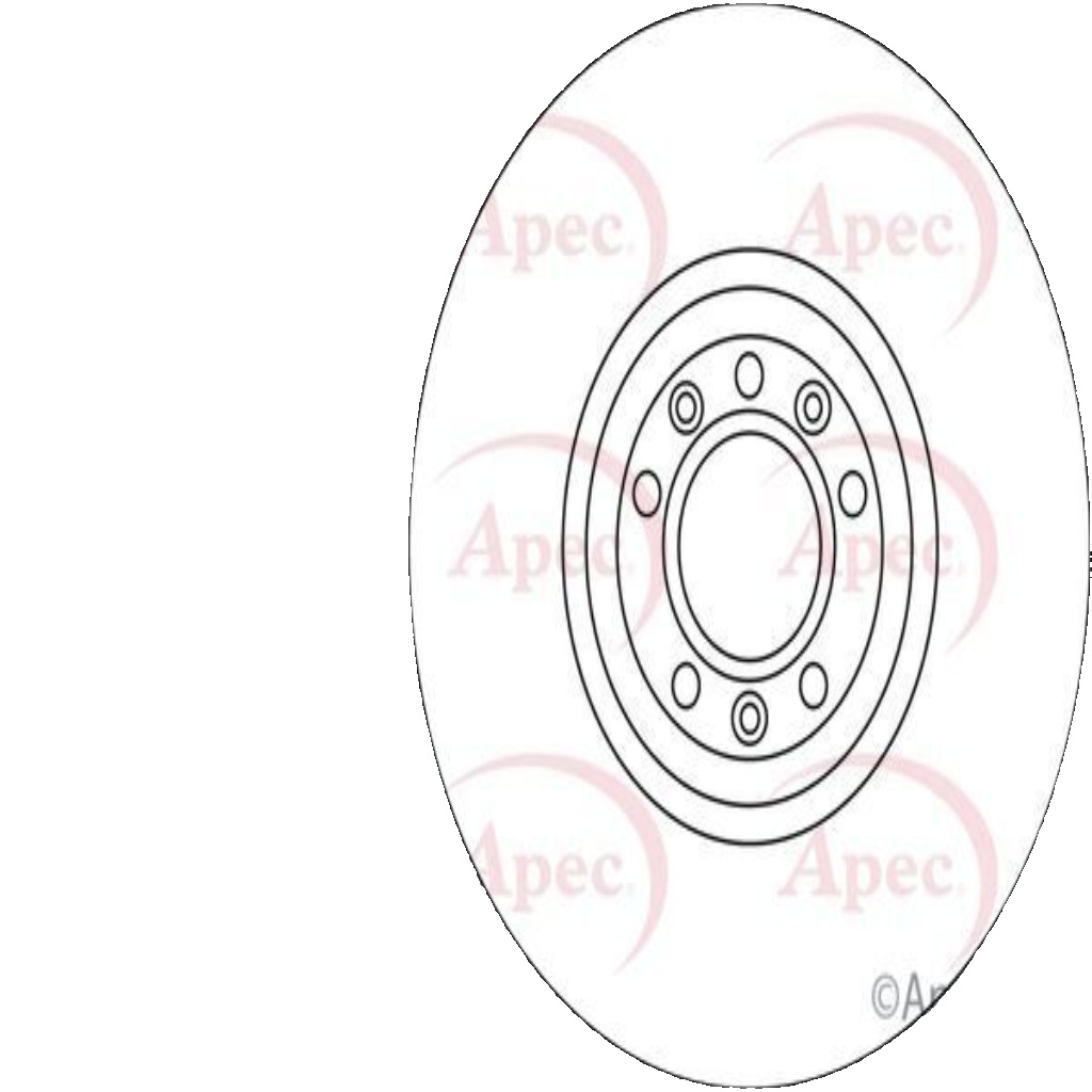 2x Brake Discs Vented Front 340mm DSK2882 Apec Red 4249F9