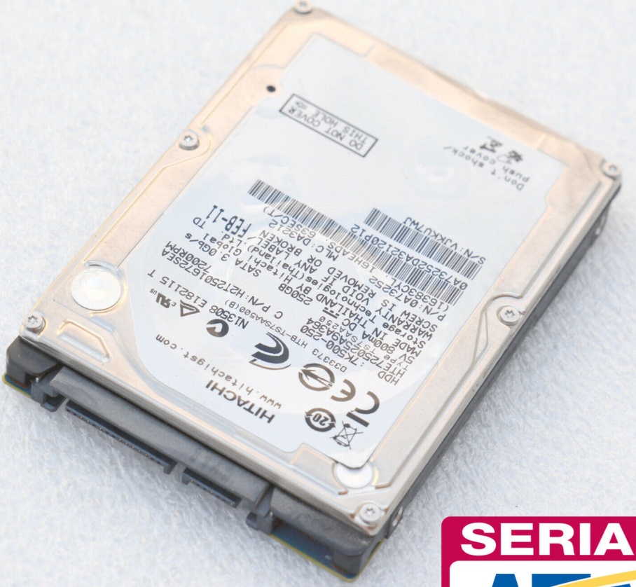 250GB 2.5"" 6.35Cm 9Mm S-Ata Notebook Hard Drive Hitachi WD HTE725025A9A364 #V161