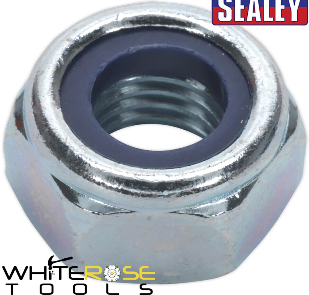 Sealey NLN10 Zinc Plated Nylon Locknut M10, DIN 982 - Pack of 100