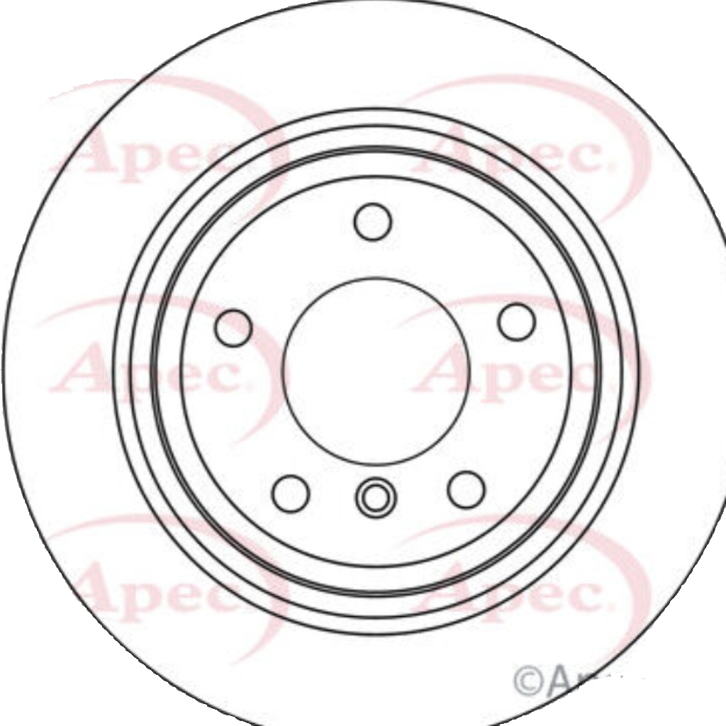 Brake Disc Rear Vented Braking System Fits BMW 3 Series 4 Series APEC DSK3101