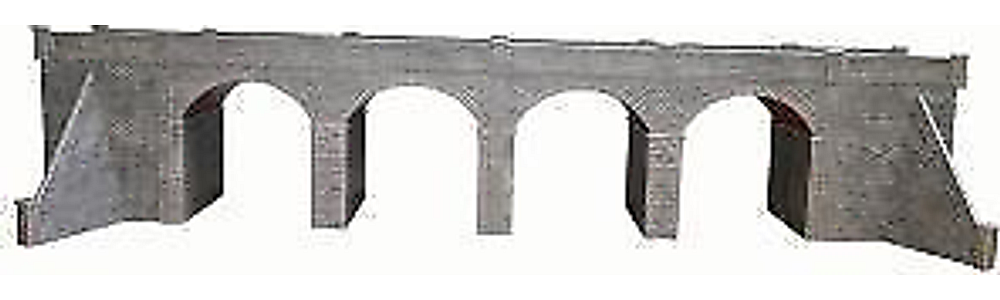 Metcalfe PO241 Double Track Stone Viaduct Card Kit OO/HO Gauge