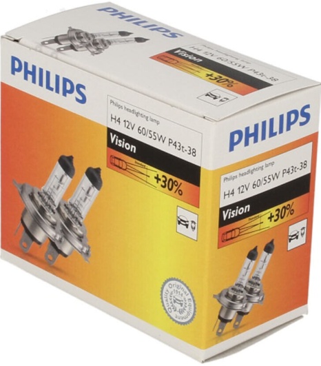 PHILIPS H4 HALOGEN HEADLAMP BULBS 472 12v 60/55W TWIN PACK A1397