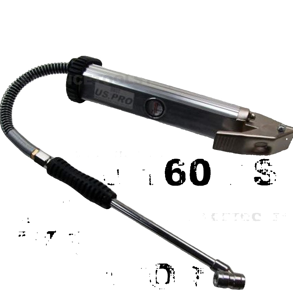 US PRO Professional Air Line Tyre Inflator Gauge 8807
