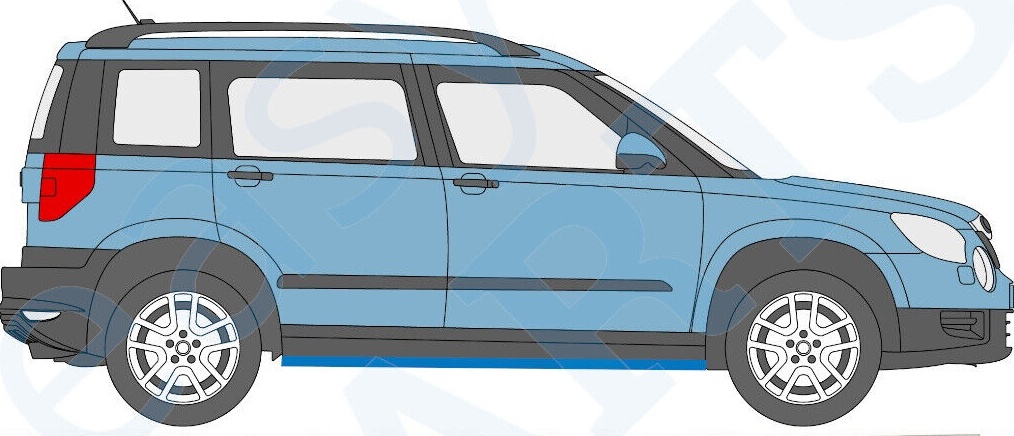 SKODA YETI 2009- SILL REPAIR PANEL ROCKER PANEL / RIGHT = LEFT