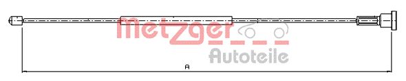 Original METZGER Cable Pull Parking Brake 11.5757 for Opel