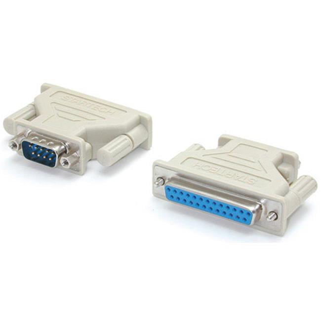 Startech Db9 To Db25 Serial Adapter M/F Convert A Db25 Male Port Into A Db9 Male