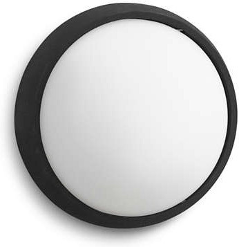 2 x Philips myGarden Eagle Black Outdoor Wall Light 270lm IP44 LED