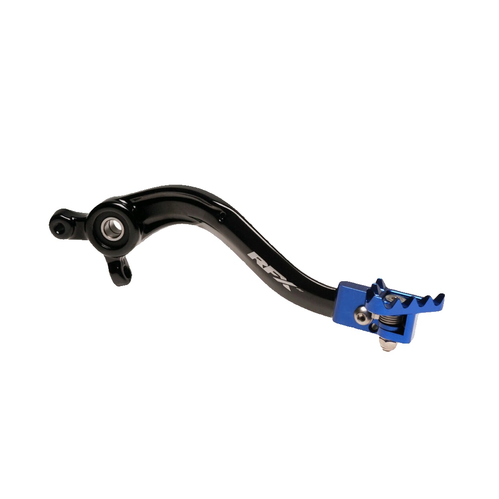 RFX PRO Series Rear Brake Pedal - Folding Tip - Black/Blue For Motorcycle