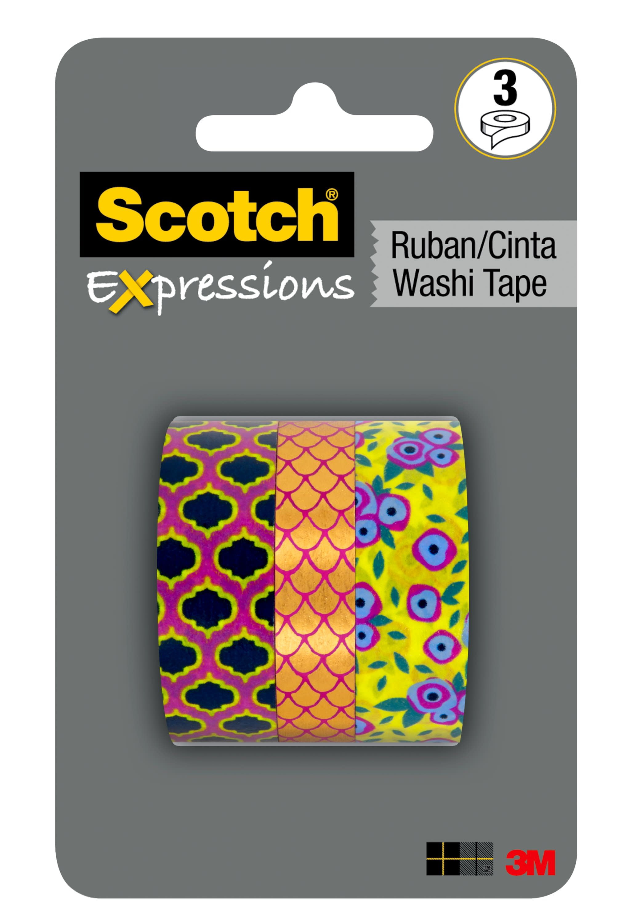 New Scotch Expressions Washi Tape Rolls/Pack (C1017-3-P3) C1017-3-P3 Size 3