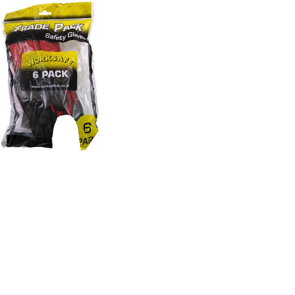 Worksafe® Nitrile Foam Gloves, Large - Pack of 6 Pairs