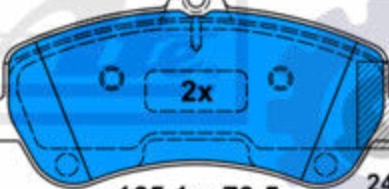ATE 13.0460-3852.2 Brake Pad Set, disc brake for MERCEDES-BENZ