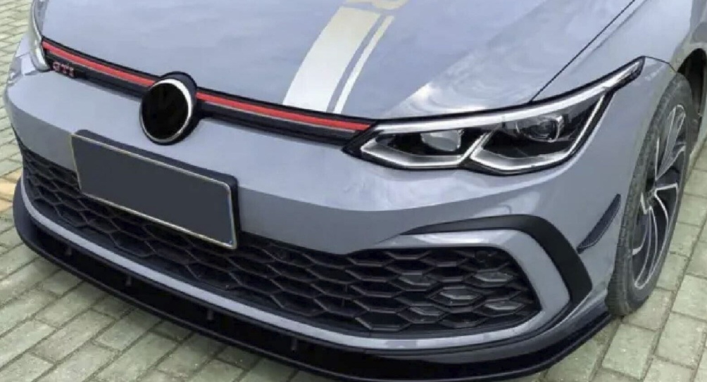 FITS VW GOLF MK8 GTI GTD GTE R LINE 2020+ FRONT LIP SPLITTER SPOILER GLOSS BLACK