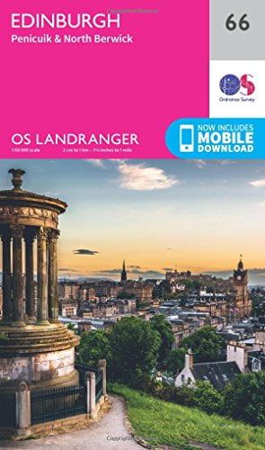 Edinburgh Penicuik & North Berwick Landranger Map 66 Ordnance Survey Latest
