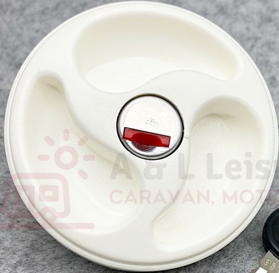 Fresh Water Locking Inlet Filler Cap For Caravan Motorhome Tank WHITE  - ES2250