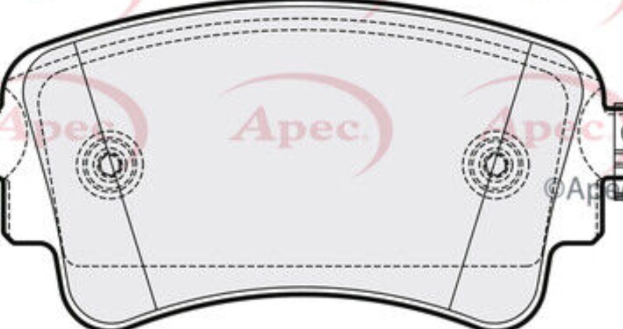 Brake Pad Set For Disc Brake Rear TRW Braking System Fits Audi VW APEC PAD2095