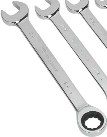 Combination Ratchet Spanner Set 8pc Imperial