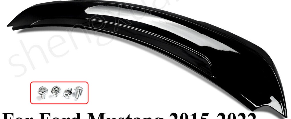 Glossy Black Rear Trunk Lip Spoiler Wing GT Style Fit For 2015-2022 Ford Mustang